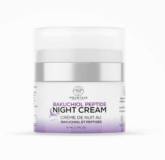 Bakuchiol Peptide Night Cream – Retinol Alternative with Peptides, Ceramides & Niacinamide – Fragrance-Free, Pregnancy-Friendly, Airless Pump Moisturizer (50 mL / 1.7 fl oz)