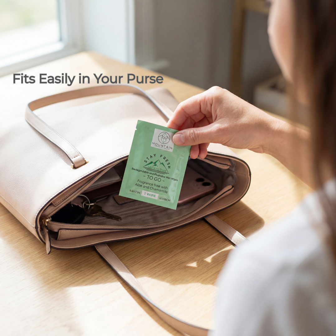 STAY FRESH Biodegradable and Flushable wipes - 60 WIPES