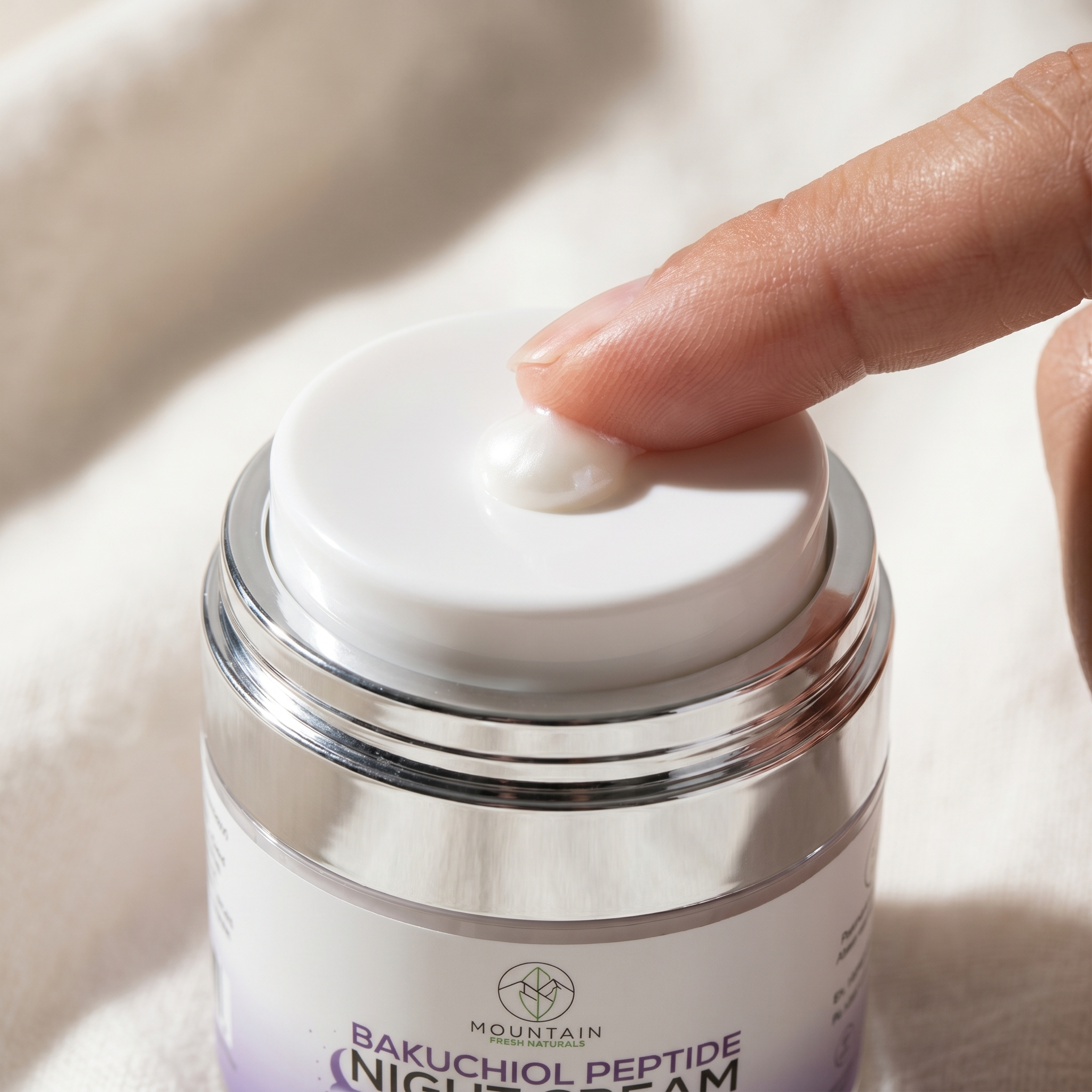 Bakuchiol Night Cream — pump close-up