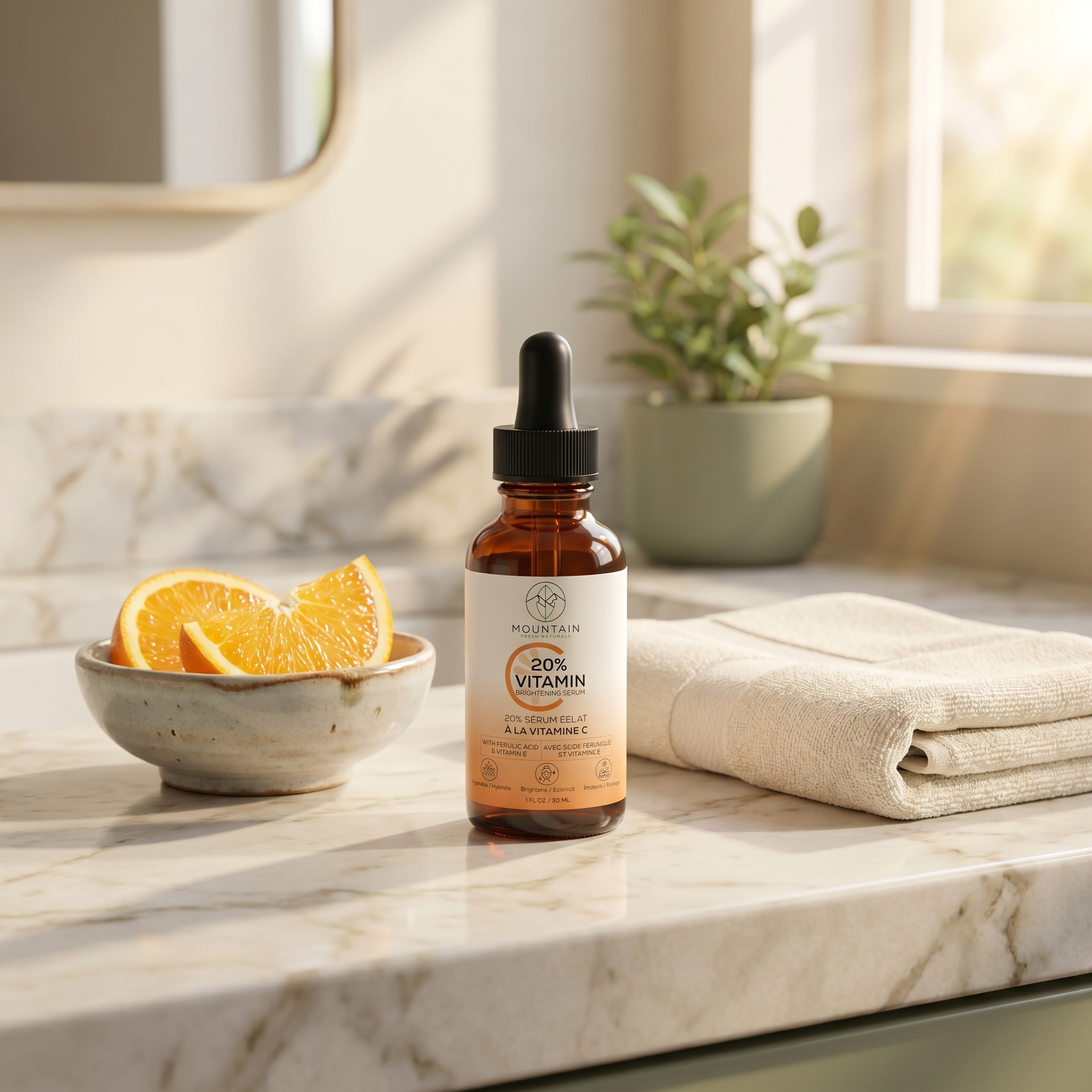 Vitamin C Serum — vanity setting